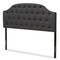 Baxton Studio Windsor Dark Grey Upholstered Scalloped Buttoned Queen Size Headboard 133-7160 - alternate 1